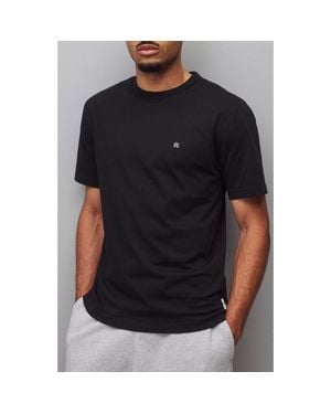 Reigning Champ Embroidered Monogram Lightweight Jersey T-Shirt - Black
