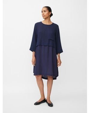 Masai Manonah 3/4 Sleeve Layered Midi Dress - Blue