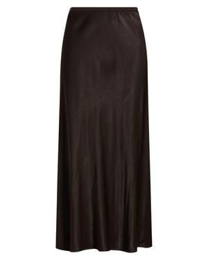 Nordstrom Bias Cut Satin Maxi Skirt - Black