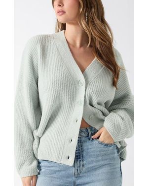 Guess Lana Oversize Rib Cardigan - Gray