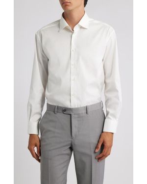 Eterna Cover Modern Fit Non-Iron Cotton Cover Shirt - White