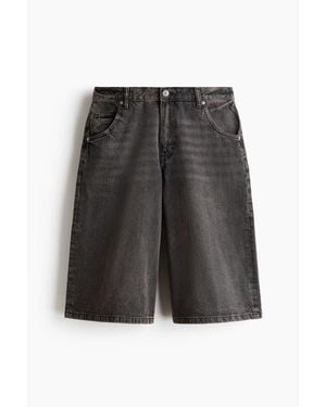 H&M Baggy Denim Shorts - Gray