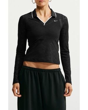 Nike Long Sleeve Performance Polo - Black