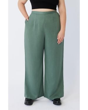 Aam The Label The Wide Leg Pant For Full Hips And Thighs - Green