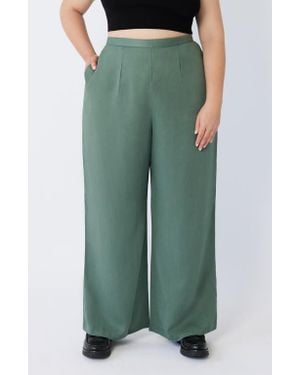 Aam The Label The Wide Leg Pant For Full Hips And Thighs - Green