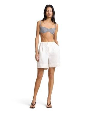 Onia Air Linen Pleated Bermuda Short - White