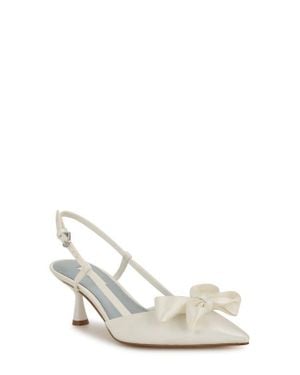 Nine West Raska Slingback Pointed Toe Pump - White