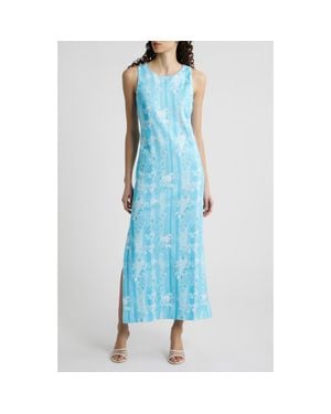 Lilly Pulitzer Melodie Floral Print Maxi Dress - Blue