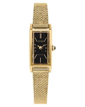 Citizen Fio Tank Goldtone Mesh Strap Watch, 14.3Mm X 30.7Mm - Metallic