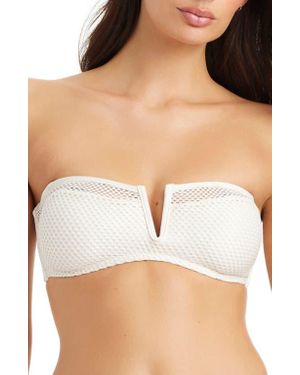 Sanctuary V-Wire Metallic Net Bikini Top - Natural