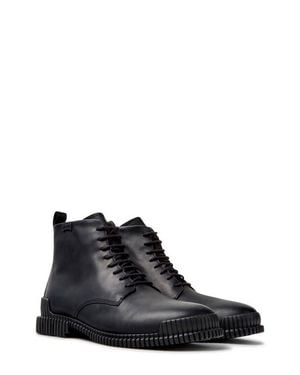 Camper Pix Leather Ankle Boot - Black