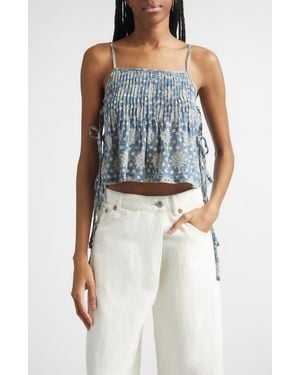 R13 Square Neck Camisole - Blue