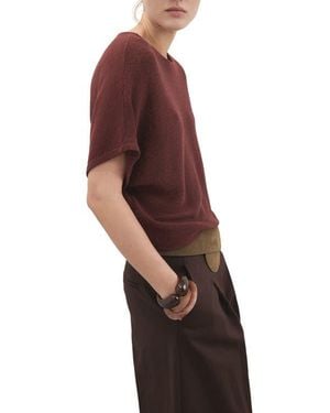 Mango Short Sleeve Sweater - Purple