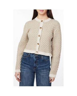 Habitual Crewneck Crop Cardigan - Blue