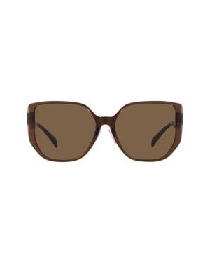 Versace 58Mm Irregular Sunglasses - Brown
