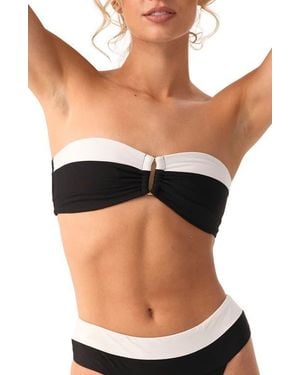 PQ Swim Colorblock Bandeau Bikini Top - Black