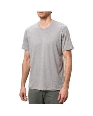 Pact Organic Cotton Softspun Essential V-Neck Tee - Gray