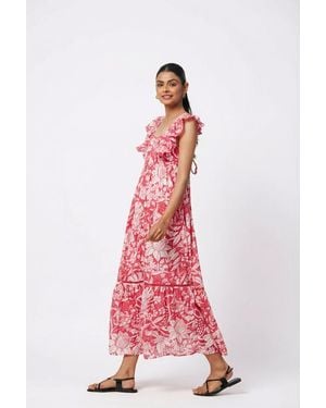 Ro's Garden Floss Maxi Dress - Red