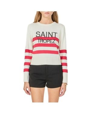 Endless Rose Saint Tropez Stripe Ribbed Sweater - Red