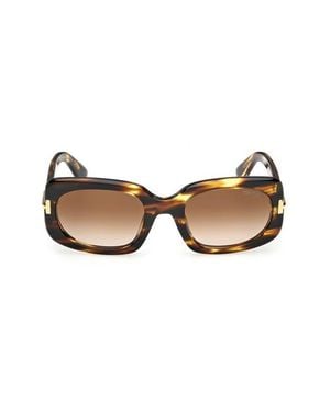 Tom Ford Icon 54Mm Rectangle Sunglasses - Natural