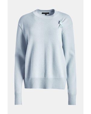 Kate Barton Pinched Merino Cashmere Sweater - Blue