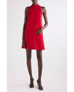 Courreges Heritage Crepe A-Line Dress - Red