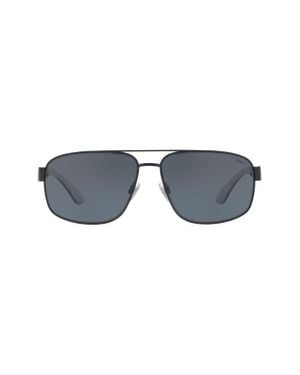 Polo Ralph Lauren 60Mm Aviator Sunglasses - Blue