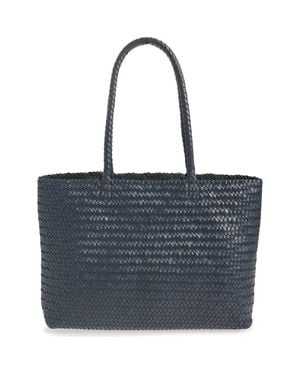 Madewell Handwoven Leather Tote - Blue