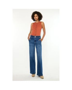 KanCan Essentials Pepper Essentials High Rise Wide Jeans - Blue
