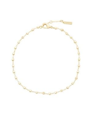 st. Moran Beaded Chain Anklet - White
