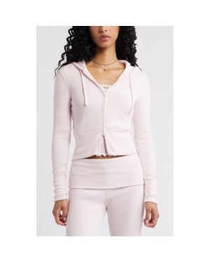 BP. Hacci Rib Zip Hoodie - Multicolor
