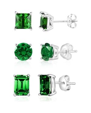 Donatello Gian 3 Pack Sterling Studs - Green