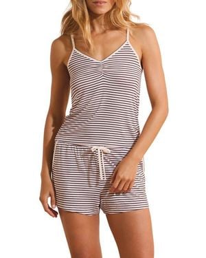 Etam Vicky Striped Pajama Camisole - Purple