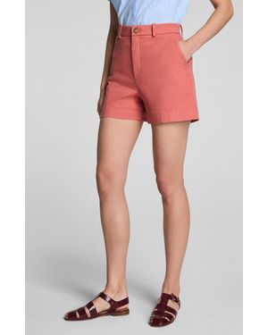Spanx Spanxsupersmooth High Waist Stretch Twill Shorts - Red