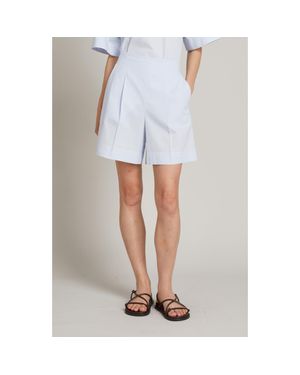 MM by Max Mara Balta Cotton Shorts - White
