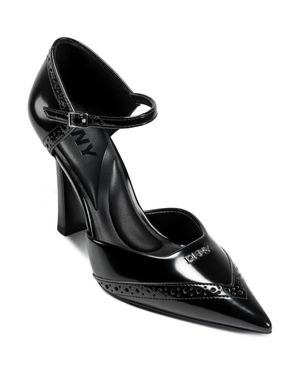 DKNY Carmyn Ankle Strap Pointed Toe Pump - Black