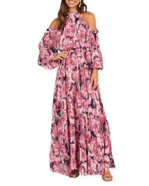 chinese dress ladies Irina Floral Lace Paneled Maxi Medium main image 1