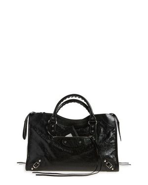 Balenciaga Medium Le City Arena Leather Satchel - Black