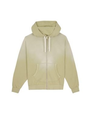 Brain Dead Padded Elbow Zip-Up Hoodie - White