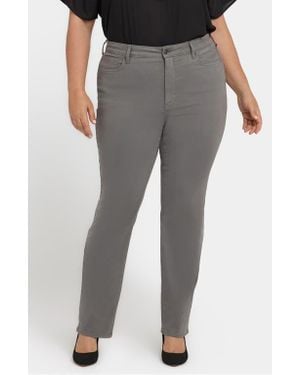 NYDJ Marilyn High Waist Straight Leg Jeans - Gray