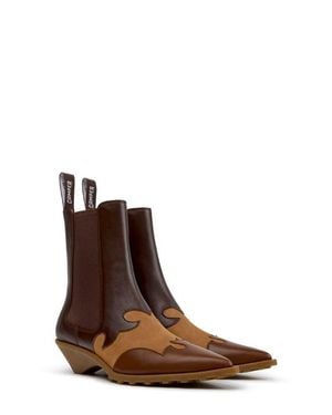 Camper Anita Pointed Toe Chelsea Boot - Brown