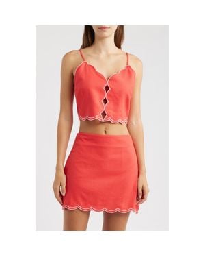 DELUC Muro Scallop Top - Red