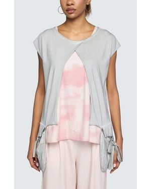 Luukaa Elowyn Garment-Dyed Boxy Blouse - White