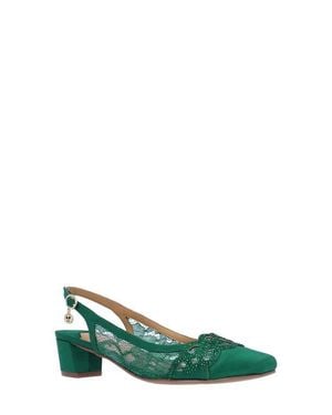 J. Reneé Faleece Crystal Embellished Slingback Pump - Green