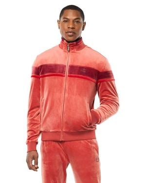 Sergio Tacchini Damarindo Velour Track Jacket - Red