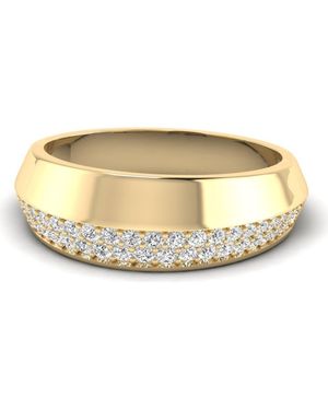 Everlee And Pavé Knife Edge Lab Diamond Ring - Metallic