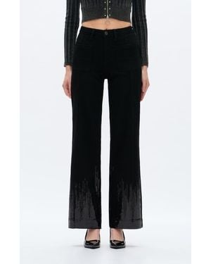 Bayeas Sequin Wide Leg Pants - Black