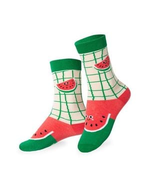 Doiy. Kids' Watermelon 3D Crew Socks - Green