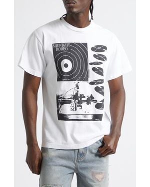MIDNIGHT RODEO Record Graphic T-Shirt - White