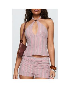 Princess Polly Electric Night Strappy Halter Top - Purple